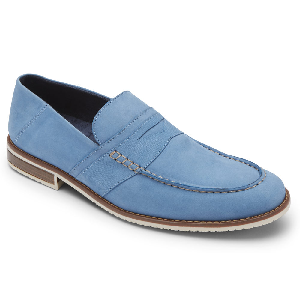 Rockport Mens Loafers Blue - Style Purpose 3 Penny - UK 369-TJEIZQ